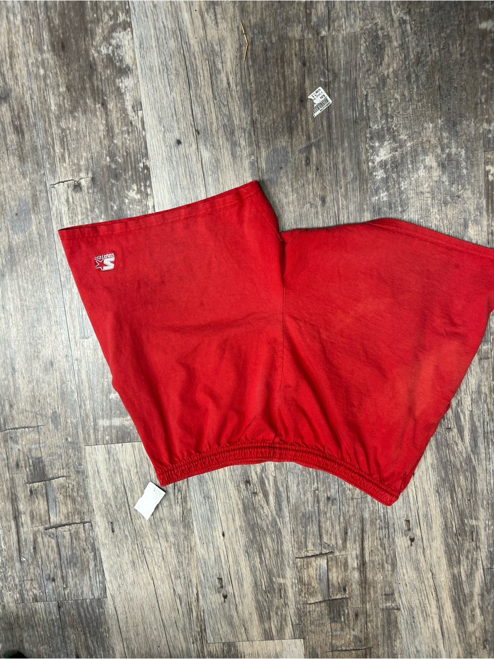 STARTER Red Elastic Hem Tube Top